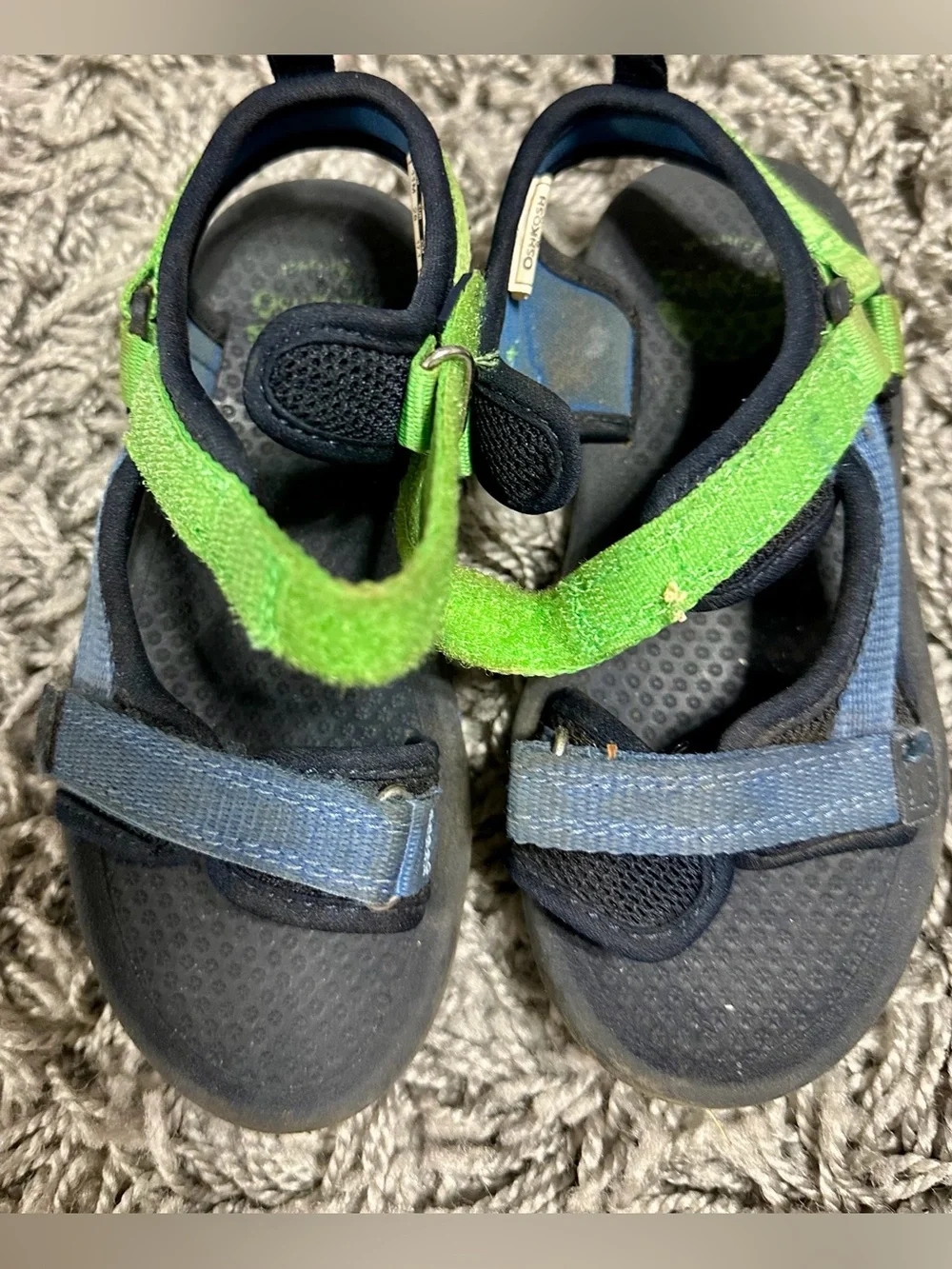 OshKosh B'gosh Navy Blue Dinosaur Kids Water Shoes